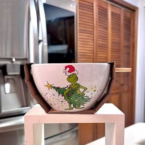 🎄 Dr. Seuss The Grinch Noodle Bowl with Chopsticks
